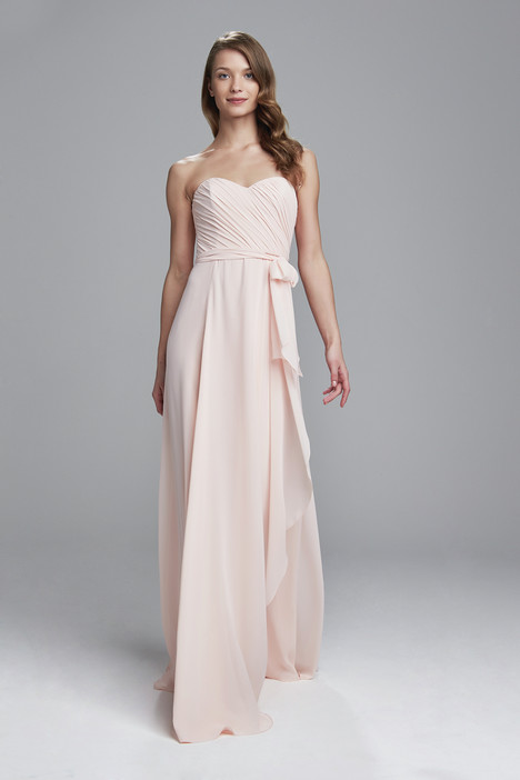 amsale blush bridesmaid dress