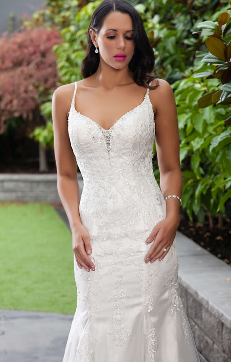 Diamante fishtail wedding on sale dress