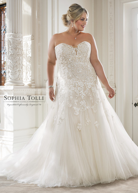 sophia tolli strapless wedding dress