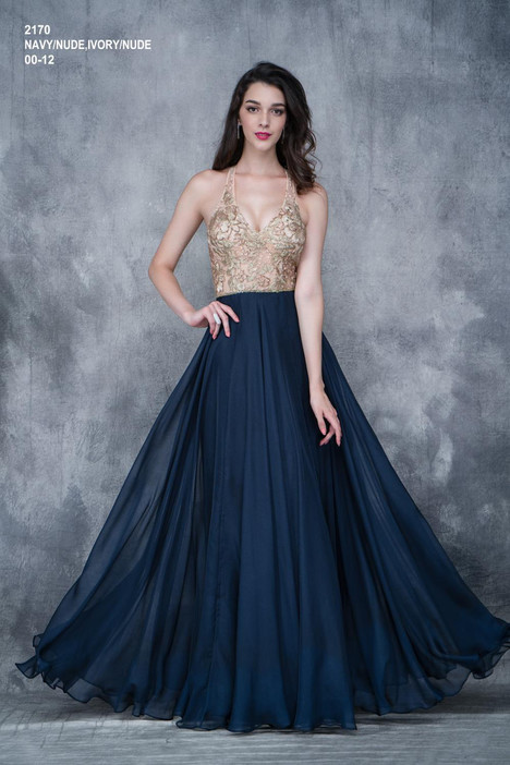 Navy and sale gold formal dress