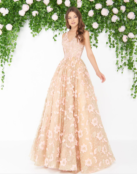 rose gold silk prom dress