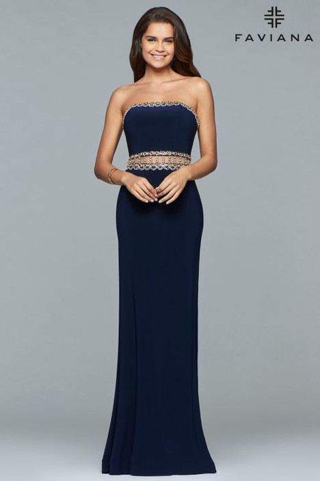 Navy 2 piece prom cheap dress