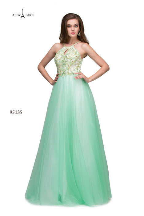 pistachio green prom dress