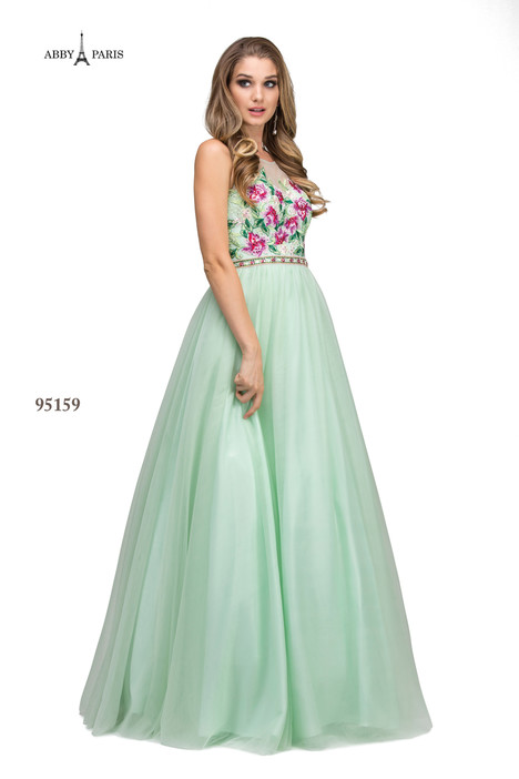 pistachio green prom dress