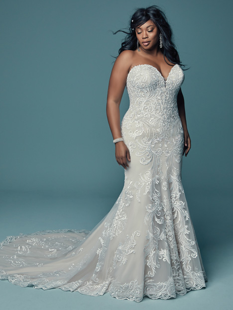 curve wedding dress