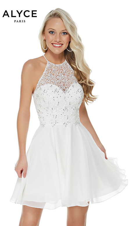 alyce paris white dress