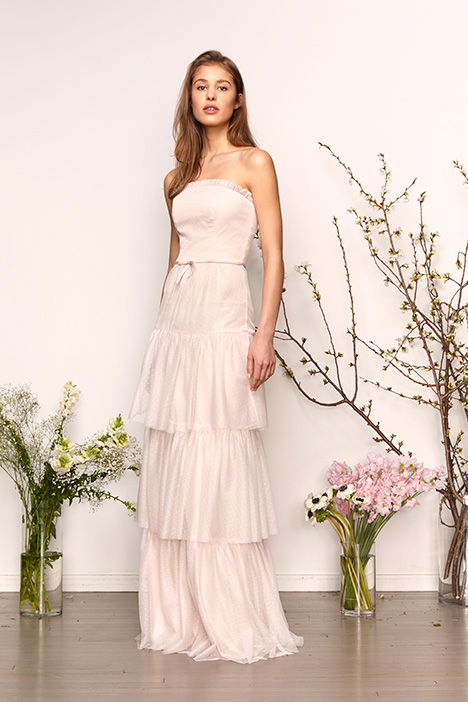 Monique Lhuillier Blush Pink Bridesmaid Dresses