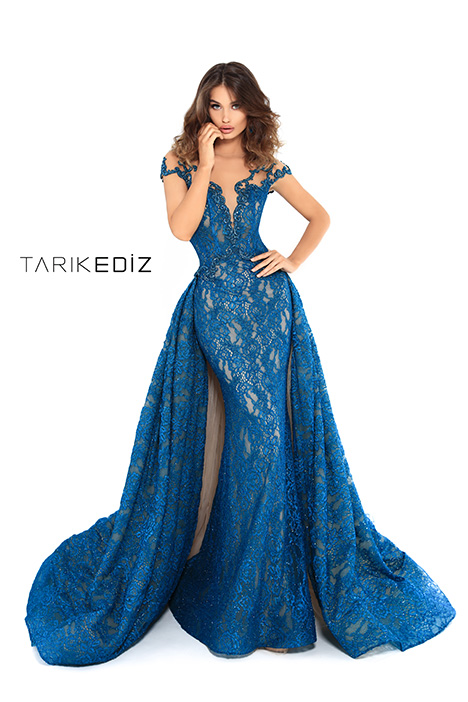 93624 overskirt Prom Dress by Tarik Ediz Evening Dress The